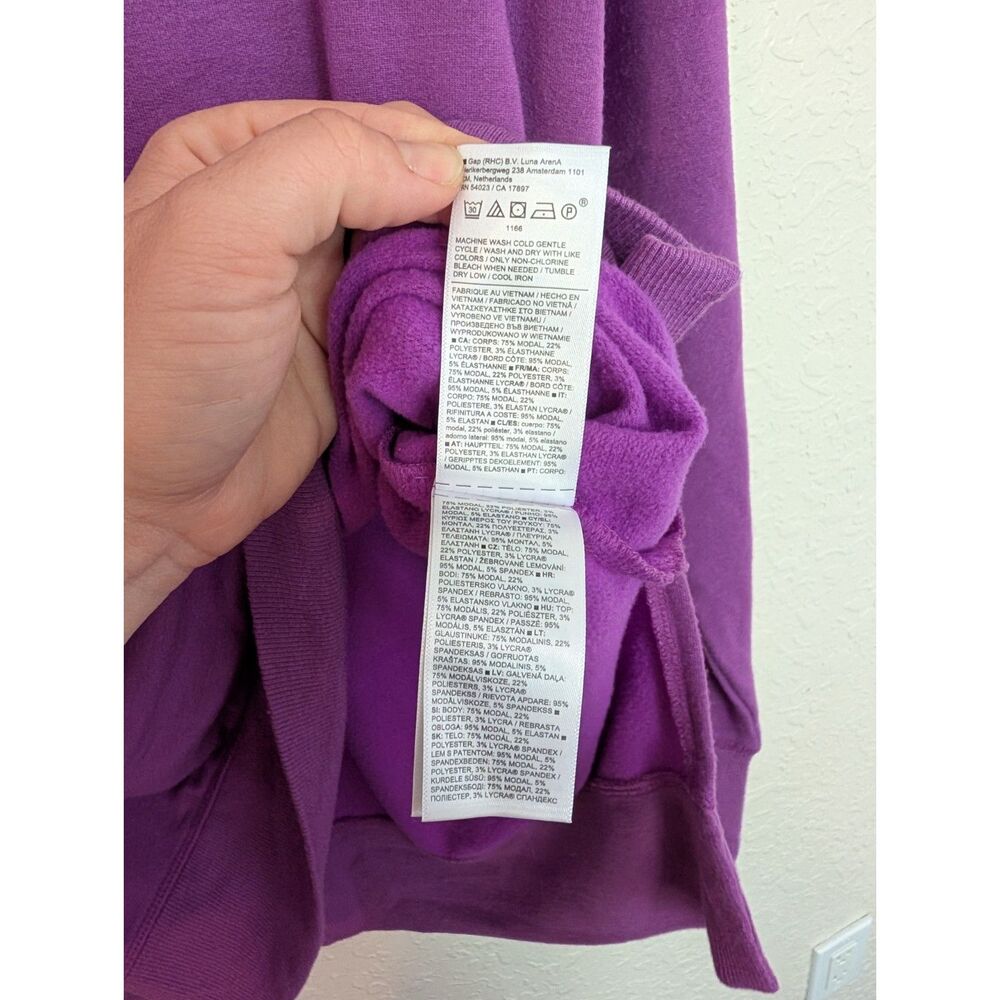 Athleta Coaster Luxe Recover Sweatshirt Eggplant Purple Pullover Medium M - Picture 7 of 8